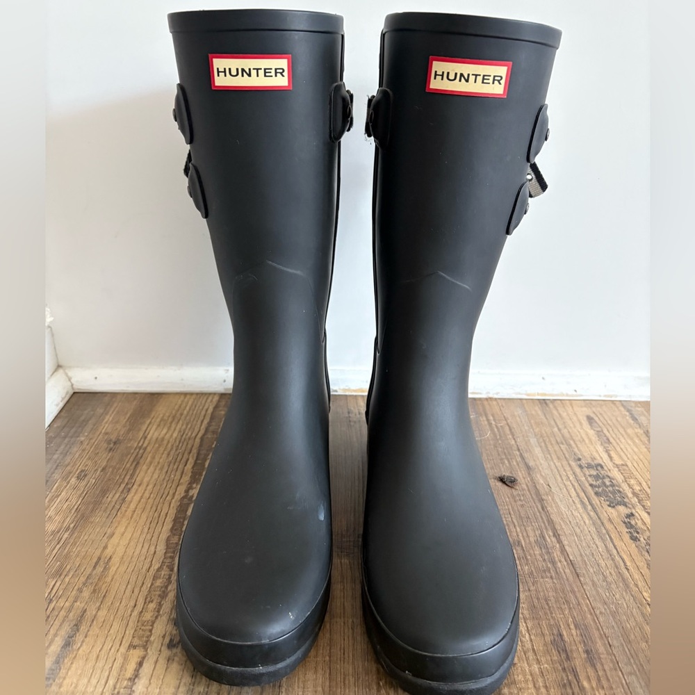 Hunter Refined Rain Boots Women’s Size 8 Matte Black